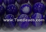 CAG9173 15.5 inches 12mm round line agate beads wholesale