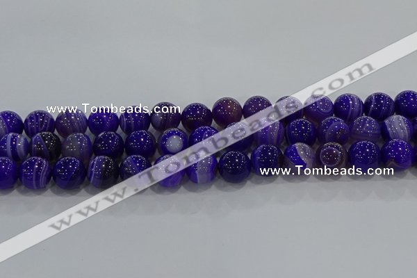 CAG9173 15.5 inches 12mm round line agate beads wholesale