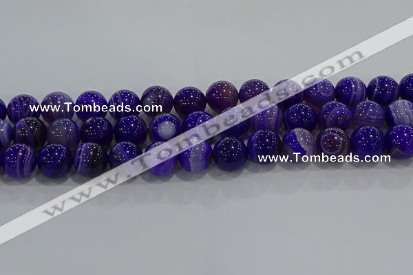 CAG9174 15.5 inches 14mm round line agate beads wholesale