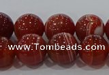 CAG9179 15.5 inches 10mm round line agate beads wholesale