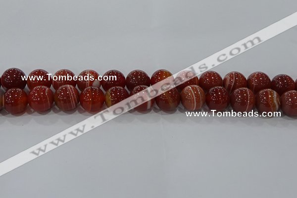 CAG9181 15.5 inches 14mm round line agate beads wholesale