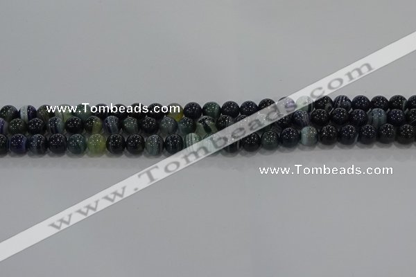 CAG9185 15.5 inches 6mm round line agate beads wholesale