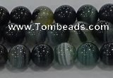 CAG9186 15.5 inches 8mm round line agate beads wholesale