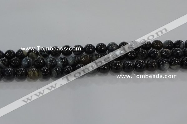 CAG9187 15.5 inches 10mm round line agate beads wholesale