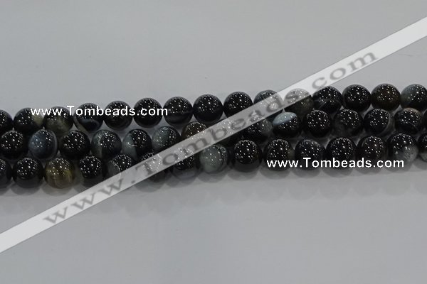 CAG9188 15.5 inches 12mm round line agate beads wholesale