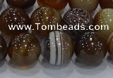 CAG9196 15.5 inches 12mm round line agate gemstone beads