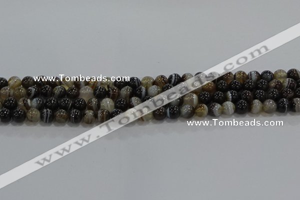 CAG9202 15.5 inches 6mm round line agate gemstone beads