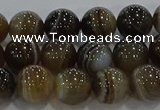 CAG9203 15.5 inches 8mm round line agate gemstone beads