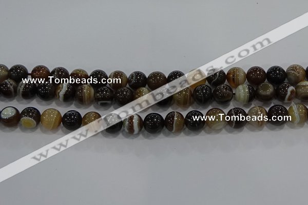 CAG9204 15.5 inches 10mm round line agate gemstone beads