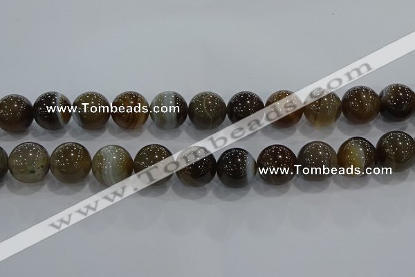 CAG9207 15.5 inches 16mm round line agate gemstone beads