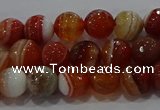 CAG9230 15.5 inches 6mm faceted round line agate beads wholesale