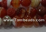 CAG9231 15.5 inches 8mm faceted round line agate beads wholesale