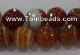 CAG9232 15.5 inches 10mm faceted round line agate beads wholesale