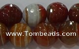 CAG9233 15.5 inches 12mm faceted round line agate beads wholesale