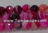 CAG9240 15.5 inches 6mm faceted round line agate beads wholesale