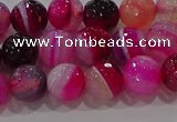 CAG9241 15.5 inches 8mm faceted round line agate beads wholesale