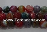 CAG9263 15.5 inches 6mm faceted round line agate beads wholesale