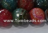 CAG9268 15.5 inches 16mm faceted round line agate beads wholesale