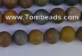 CAG9281 15.5 inches 6mm round matte ocean jasper beads wholesale