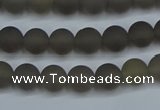 CAG9311 15.5 inches 6mm round matte grey agate beads wholesale