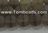 CAG9345 15.5 inches 10mm round matte grey agate beads wholesale