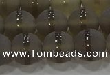 CAG9346 15.5 inches 12mm round matte grey agate beads wholesale