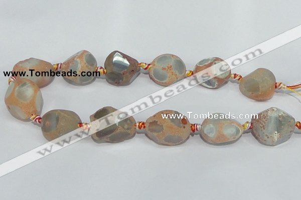 CAG935 16 inches rough agate gemstone nugget beads wholesale