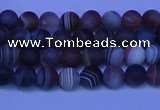 CAG9370 15.5 inches 4mm round matte botswana agate beads