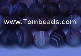 CAG9372 15.5 inches 8mm round matte botswana agate beads