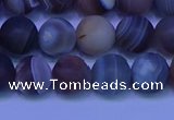 CAG9373 15.5 inches 10mm round matte botswana agate beads