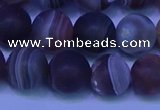 CAG9374 15.5 inches 12mm round matte botswana agate beads