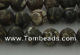 CAG9382 15.5 inches 8mm round matte turritella agate beads