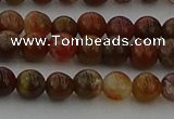 CAG9391 15.5 inches 6mm round red moss agate beads wholesale