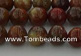 CAG9392 15.5 inches 8mm round red moss agate beads wholesale