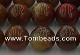 CAG9394 15.5 inches 12mm round red moss agate beads wholesale