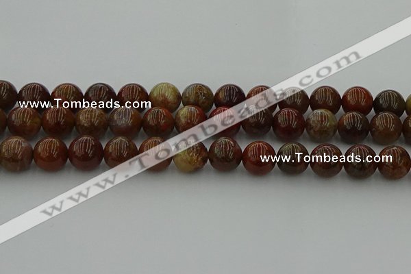 CAG9394 15.5 inches 12mm round red moss agate beads wholesale