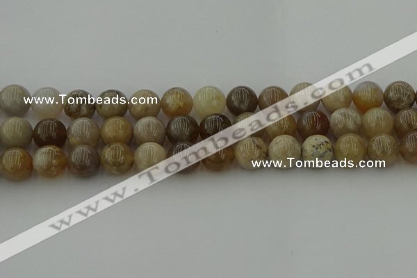 CAG9404 15.5 inches 12mm round ocean fossil agate beads wholesale