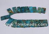 CAG9417 Top drilled 20*35mm - 20*45mm rectangle ocean agate beads