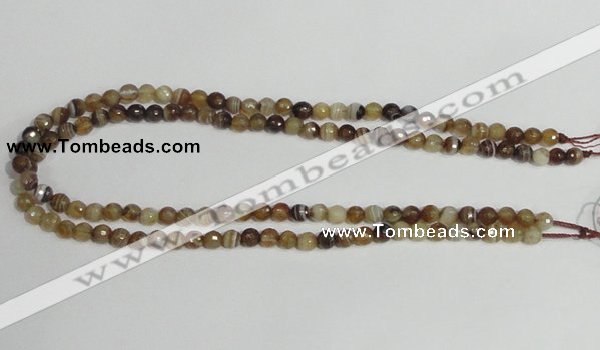 CAG944 16 inches 6mm faceted round madagascar agate gemstone beads