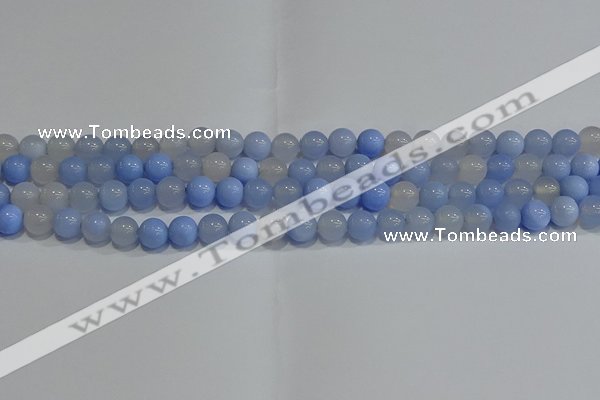 CAG9446 15.5 inches 6mm round blue agate beads wholesale