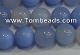 CAG9447 15.5 inches 8mm round blue agate beads wholesale