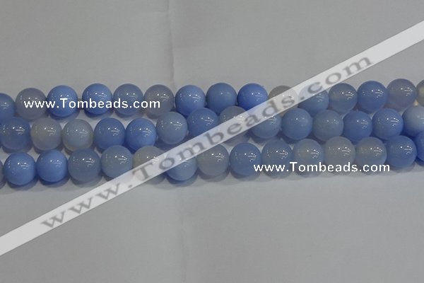 CAG9448 15.5 inches 10mm round blue agate beads wholesale