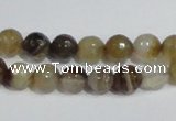 CAG945 16 inches 8mm faceted round madagascar agate gemstone beads