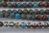 CAG9470 15.5 inches 3mm round blue crazy lace agate beads