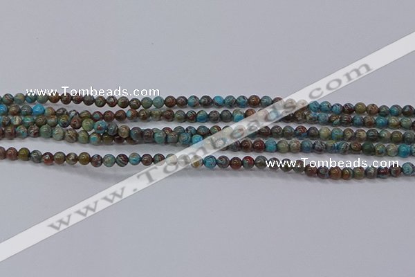 CAG9470 15.5 inches 3mm round blue crazy lace agate beads