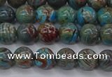 CAG9472 15.5 inches 6mm round blue crazy lace agate beads