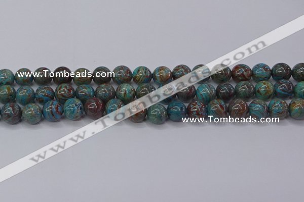 CAG9473 15.5 inches 8mm round blue crazy lace agate beads