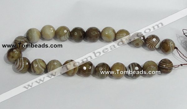 CAG950 16 inches 18mm faceted round madagascar agate gemstone beads