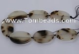 CAG9534 15.5 inches 35*55mm oval grey agate gemstone beads