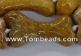 CAG9538 15.5 inches 22*40mm - 25*45mm bone chrysanthemum agate beads